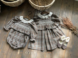 ［OREN］Chocolate check one-piece