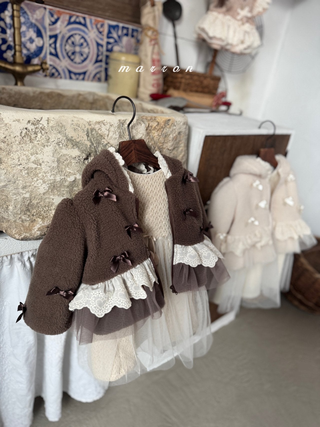 ［marron］Cherry shasha dress