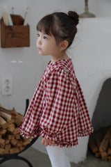 ［bebenine］Lucy Check Blouse