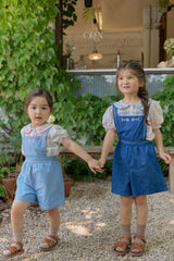 ［OREN］Soleil denim short overalls