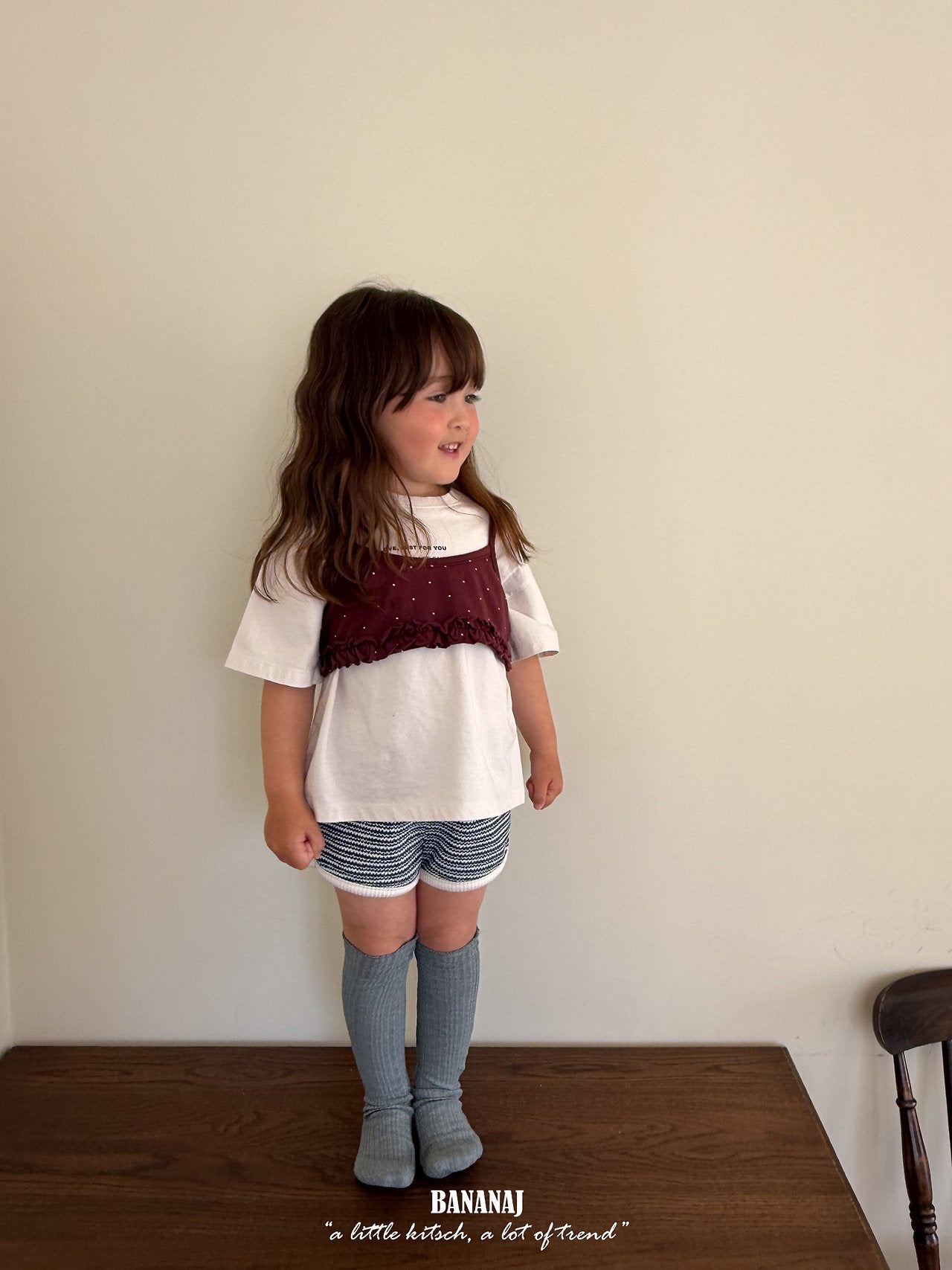 ［BANANAJ］Knit stripe pants