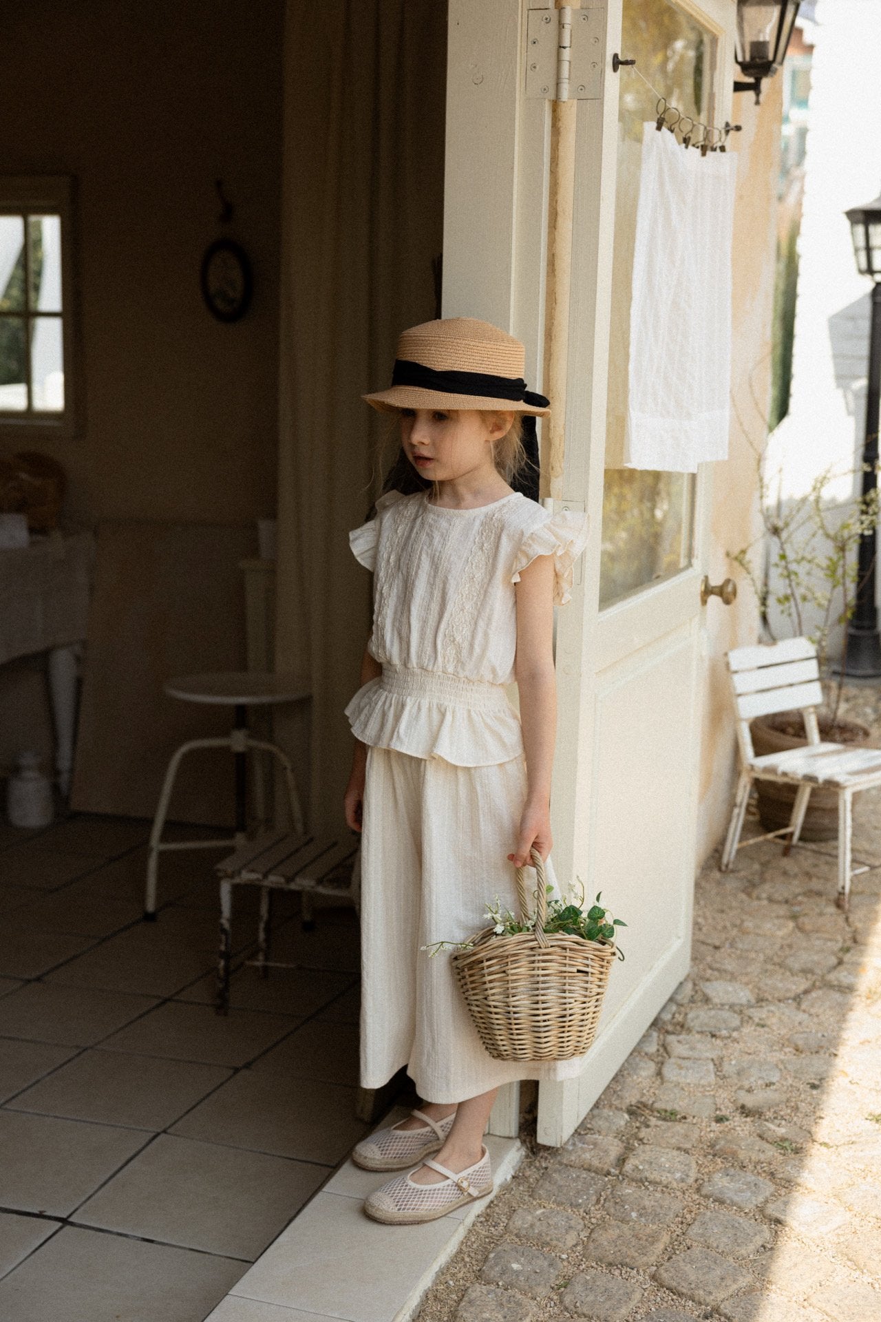 ［perrobebe］Mila frill Setup (cream)