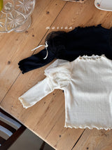 ［marron］Dot shasha ribbon tee