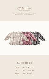 ［bebenine］Lucy Check Blouse
