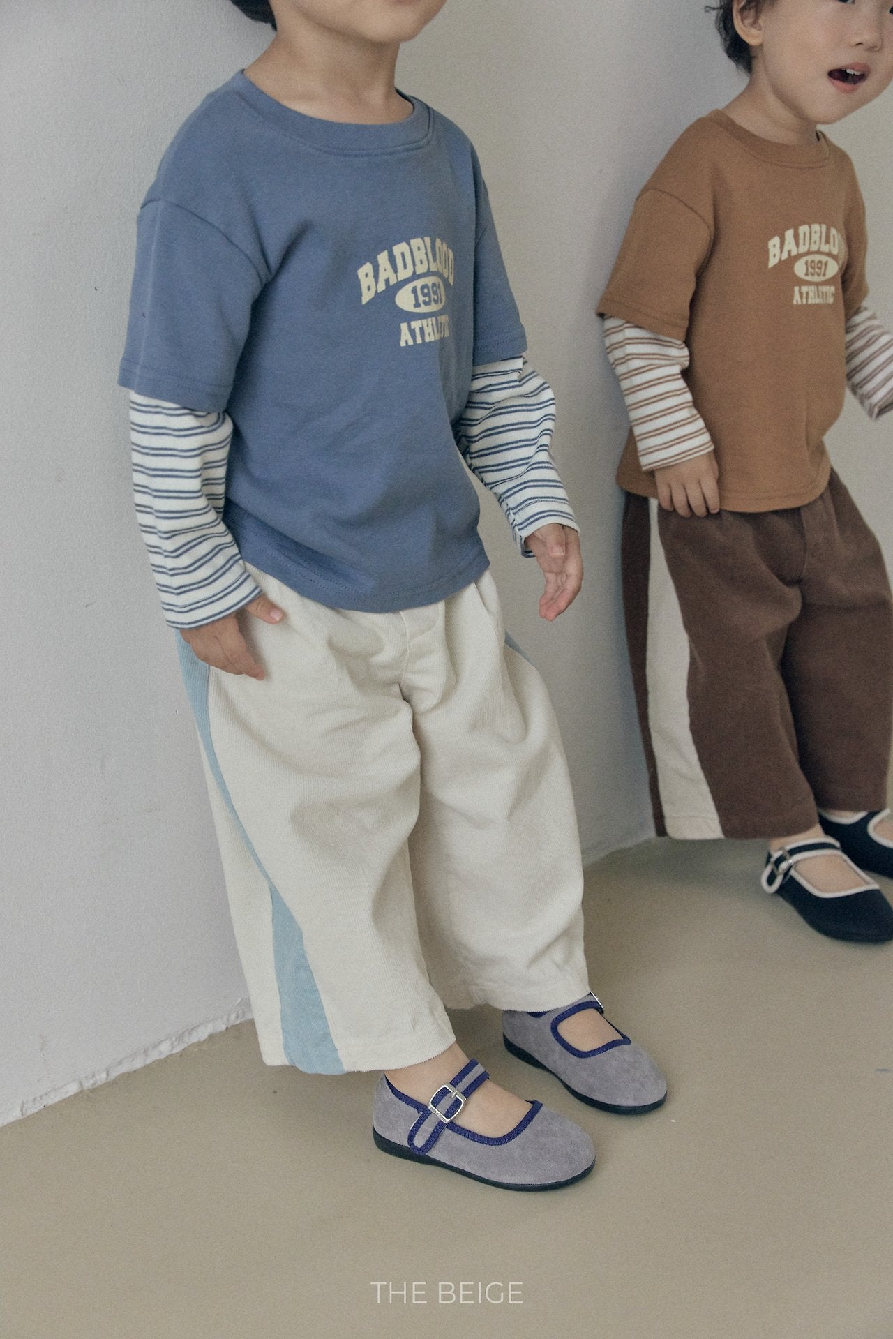 ［The beige］Side-Seam Corduroy Pants