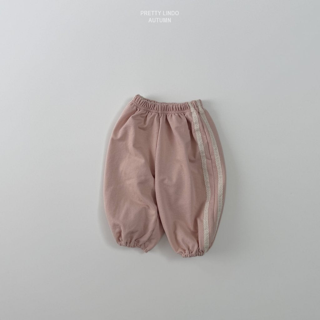 ［LINDO］Tutu lace jogger pants