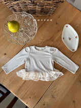 ［marron］Frill lace tops