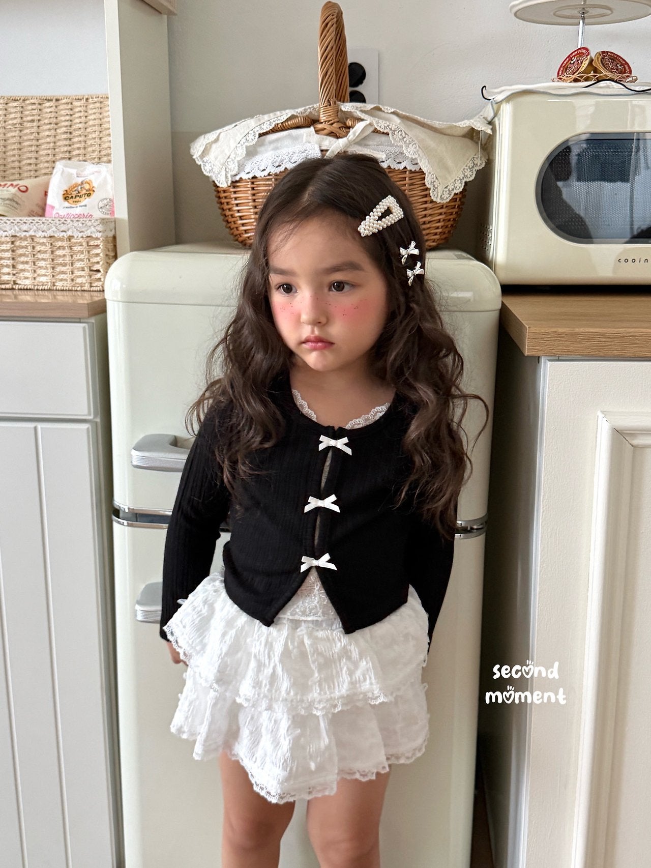 ［second moment］To lace ribbon cardigan