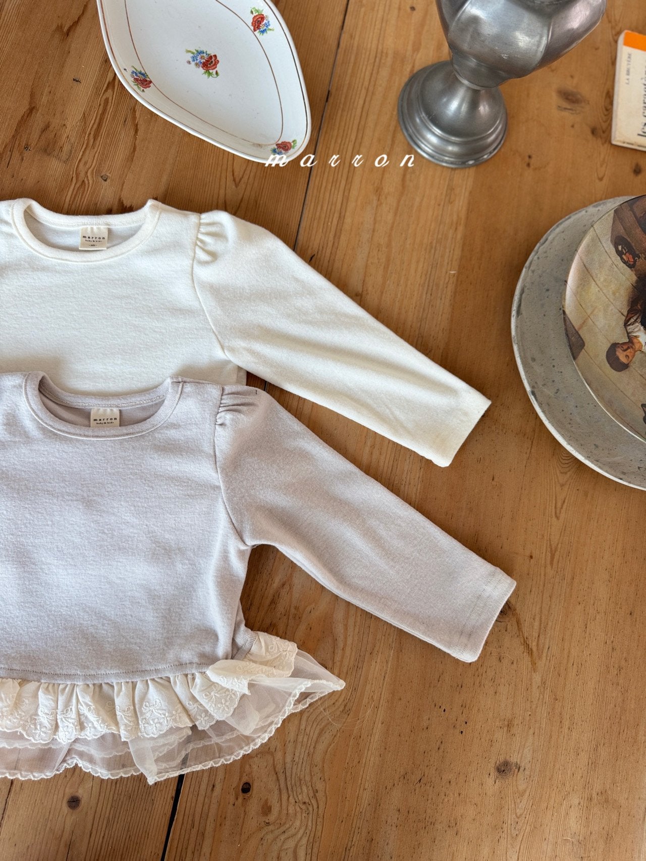 ［marron］Frill lace tops