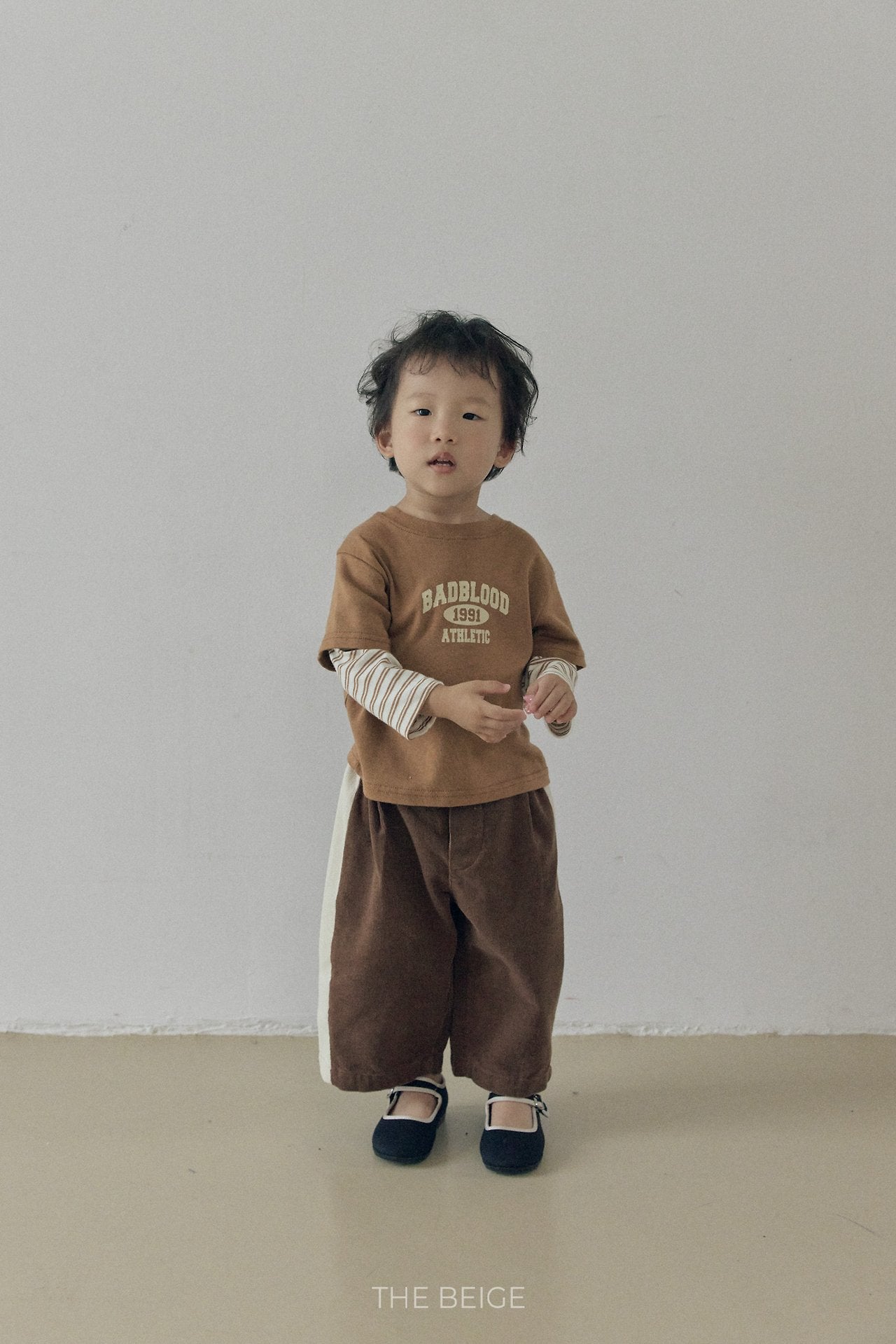 ［The beige］Side-Seam Corduroy Pants