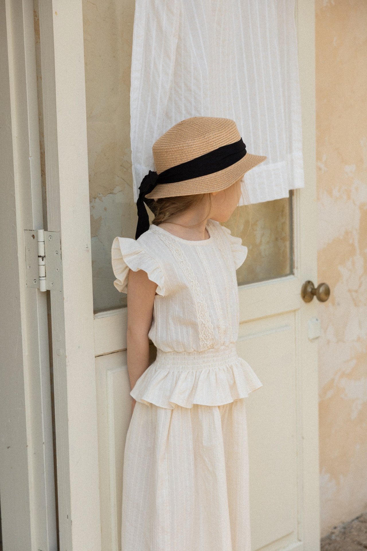 ［perrobebe］Mila frill Setup (cream)