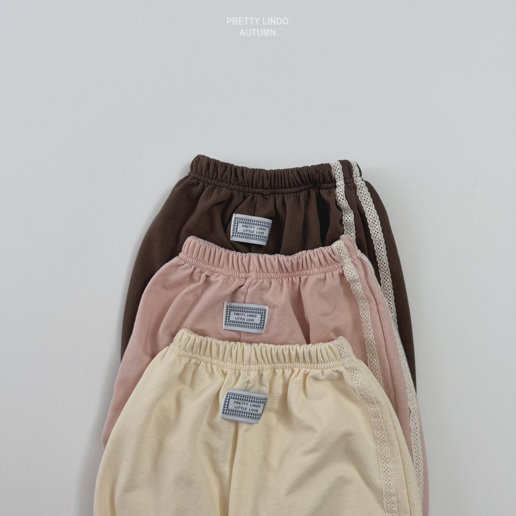 ［LINDO］Tutu lace jogger pants