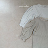 ［mimi market］Eyelet lace puff tops