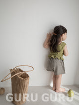 ［guruguru］Linen pocket short pants