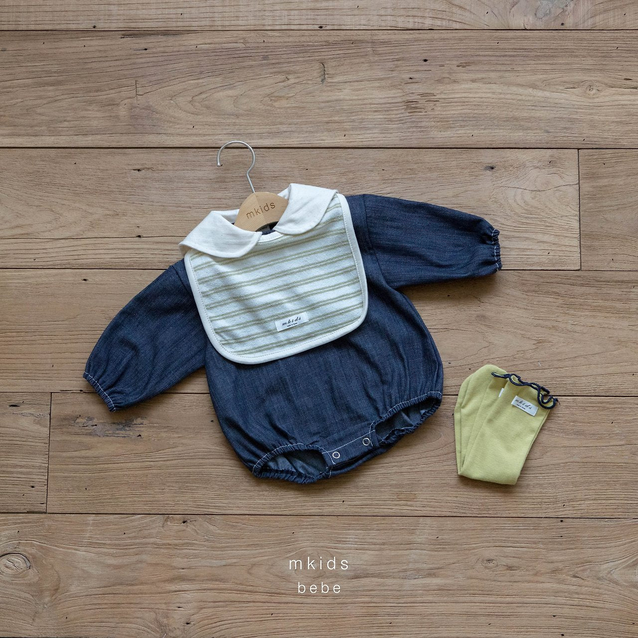 ［mkids］Almond collar rompers