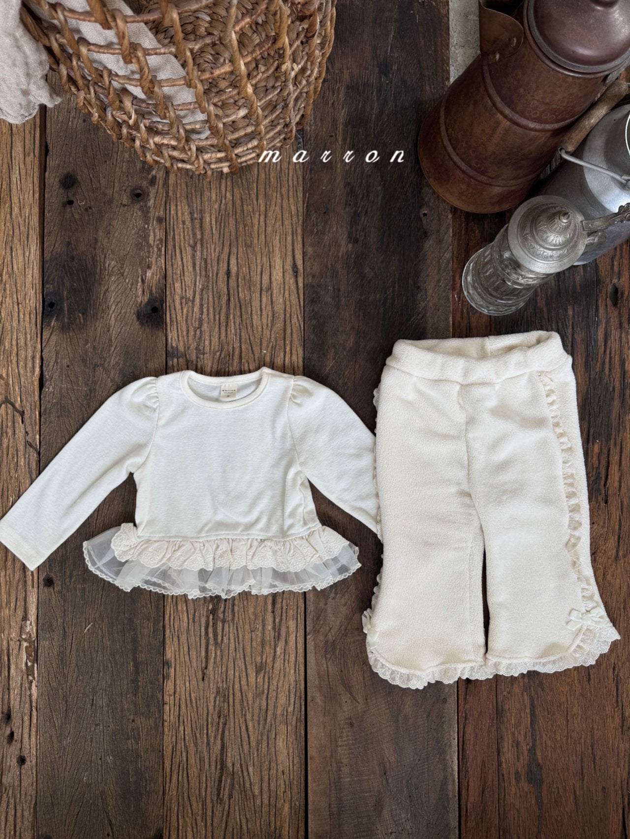 ［marron］Frill lace tops