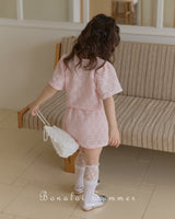 ［Bonaloi］Lace puff bolero set up