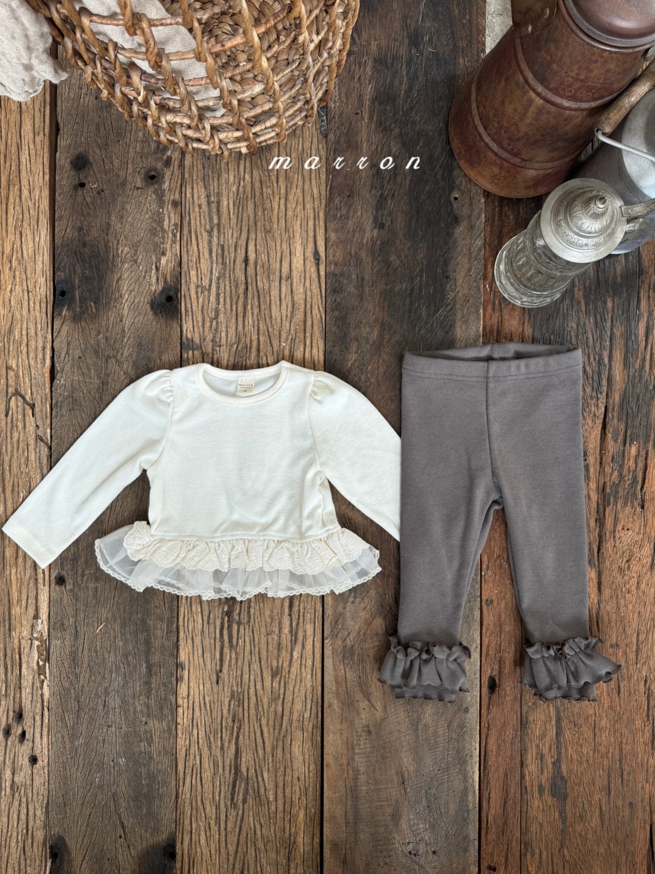 ［marron］Frill lace tops