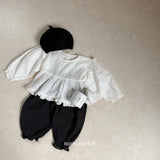 ［mimi market］Shoulder frill blouse