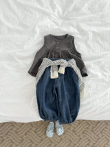 ［minirobe］Slub denim jogger pants