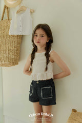 ［Urban Rabbit］Crease frill sleeveless