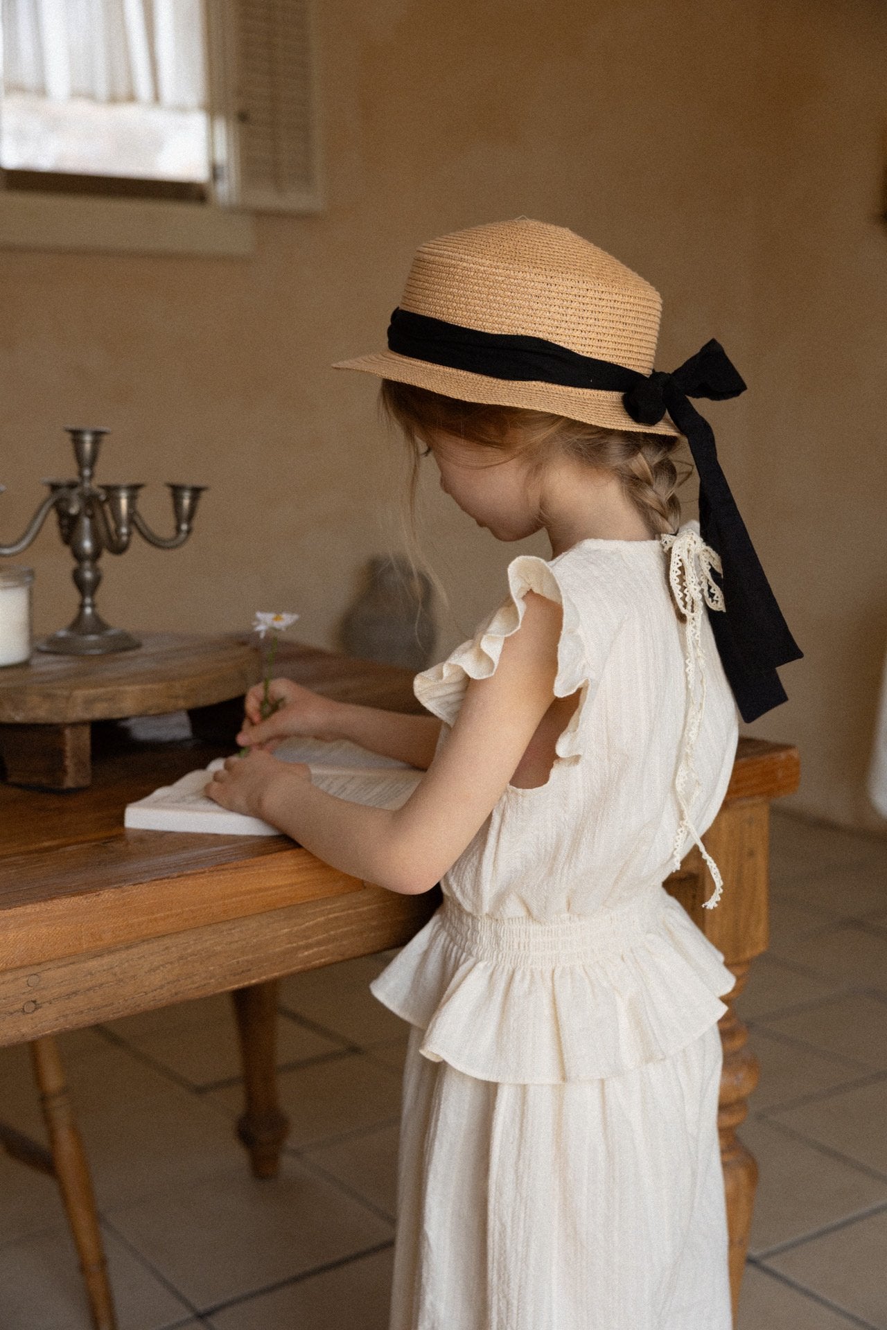 ［perrobebe］Mila frill Setup (cream)