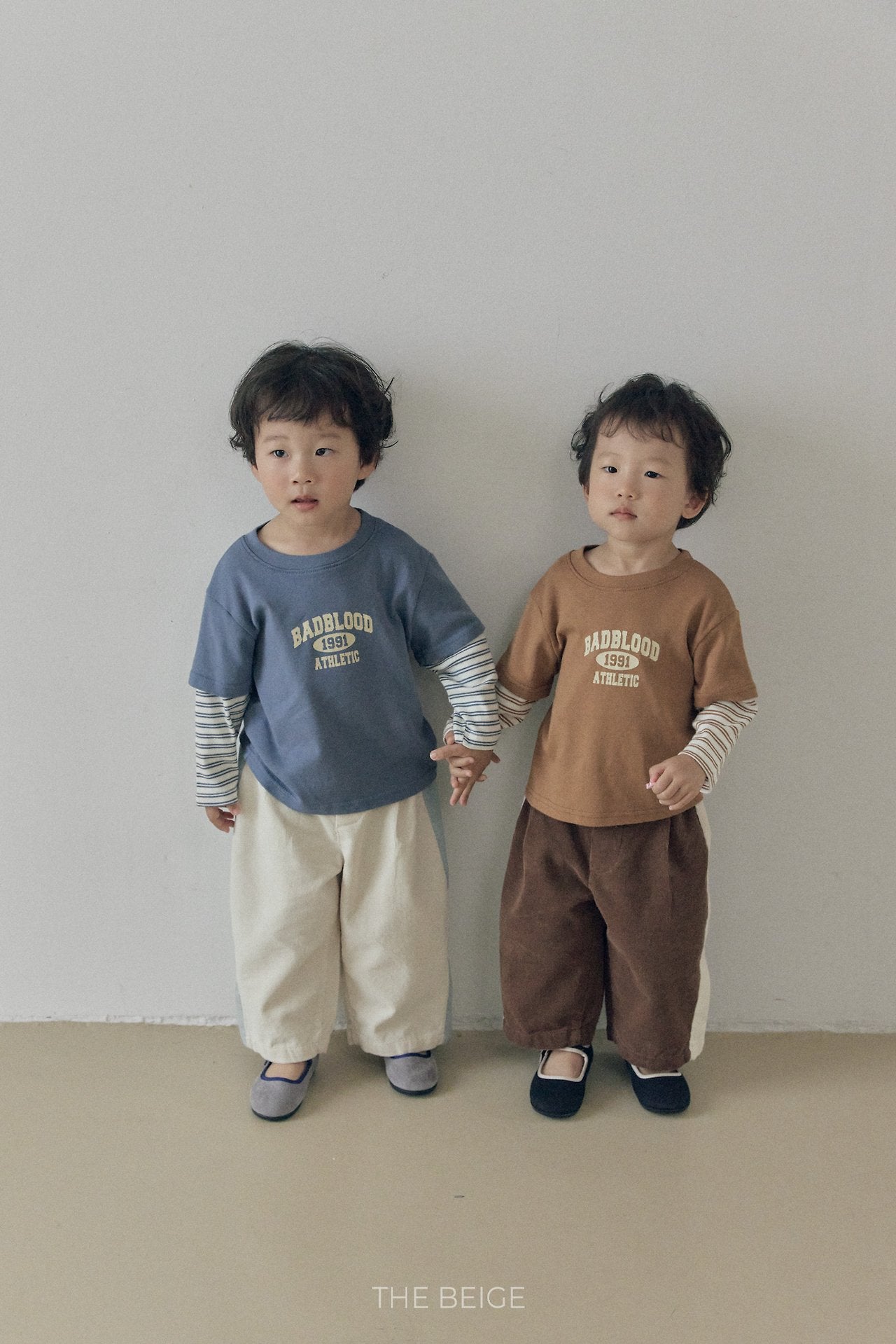 ［The beige］Side-Seam Corduroy Pants