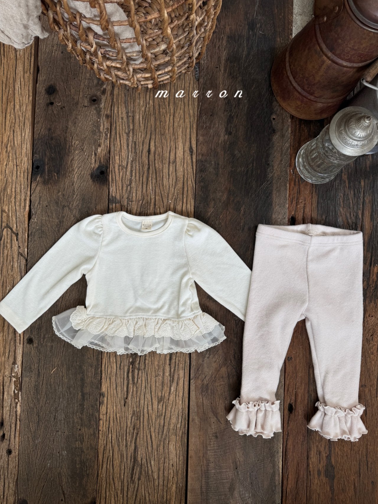 ［marron］Frill lace tops