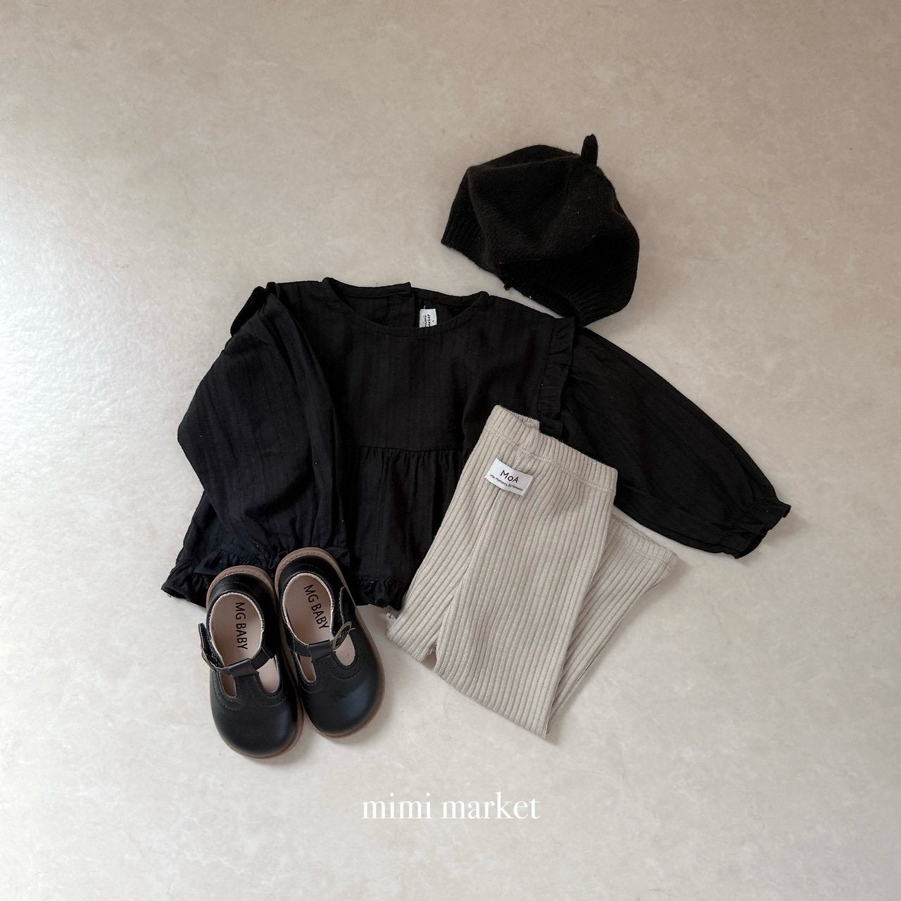 ［mimi market］Shoulder frill blouse