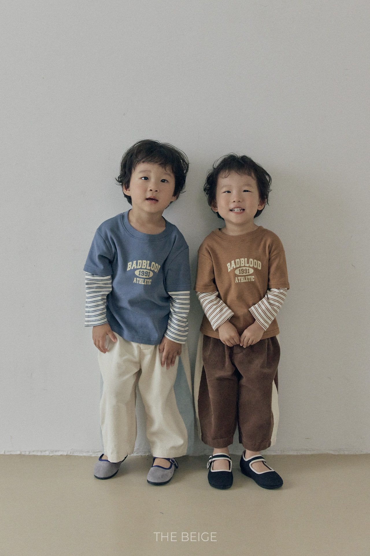 ［The beige］Side-Seam Corduroy Pants