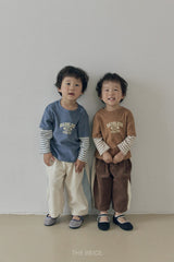 ［The beige］Side-Seam Corduroy Pants