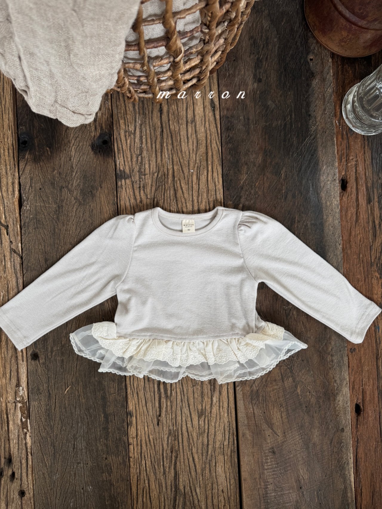 ［marron］Frill lace tops