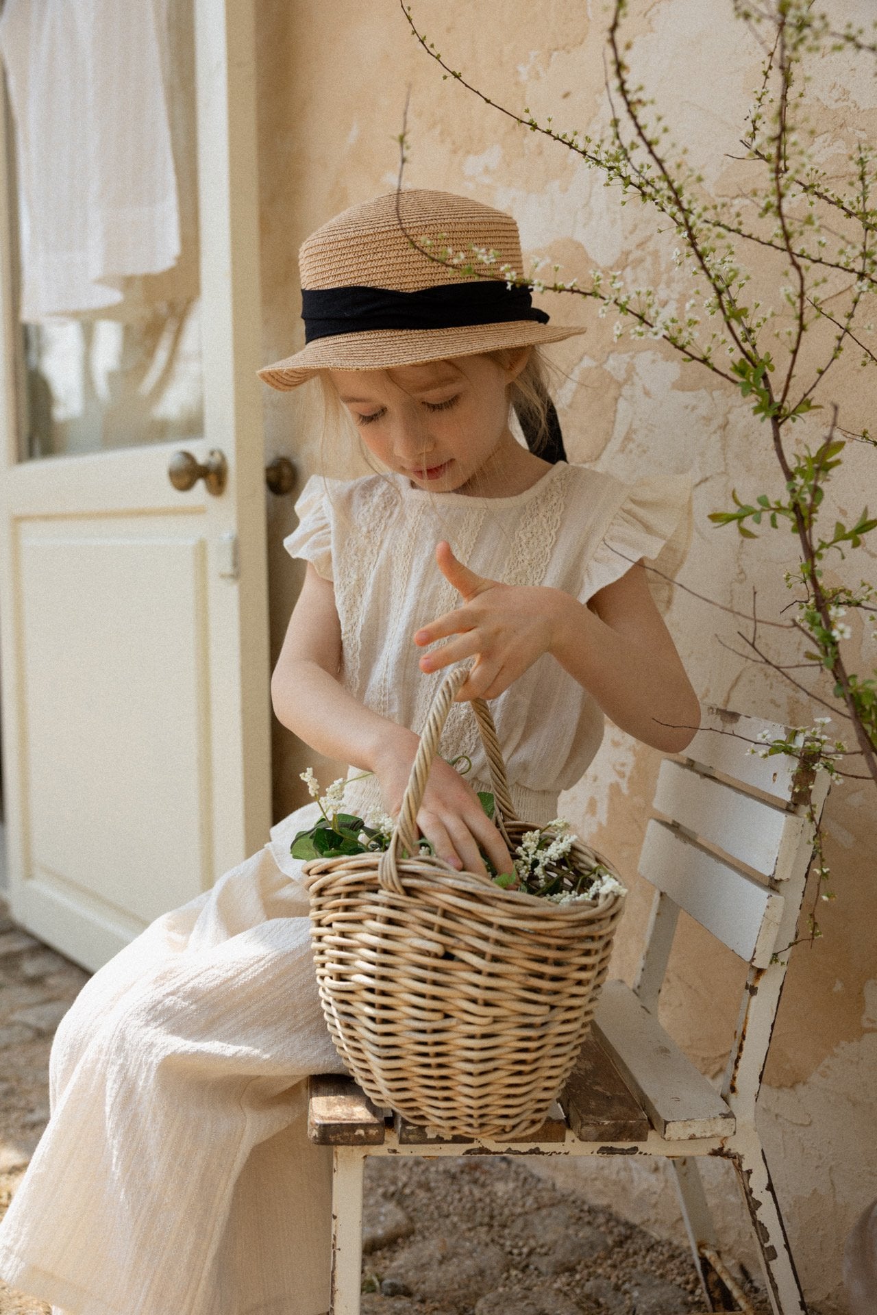 ［perrobebe］Mila frill Setup (cream)