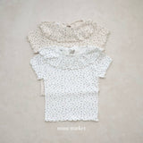 ［mimi market］Flour frill collar tee