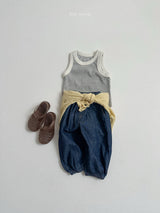 ［minirobe］Slub denim jogger pants