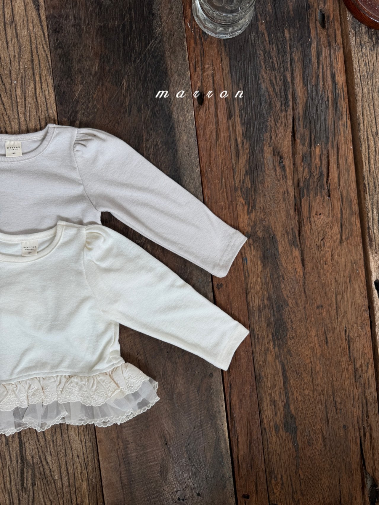 ［marron］Frill lace tops