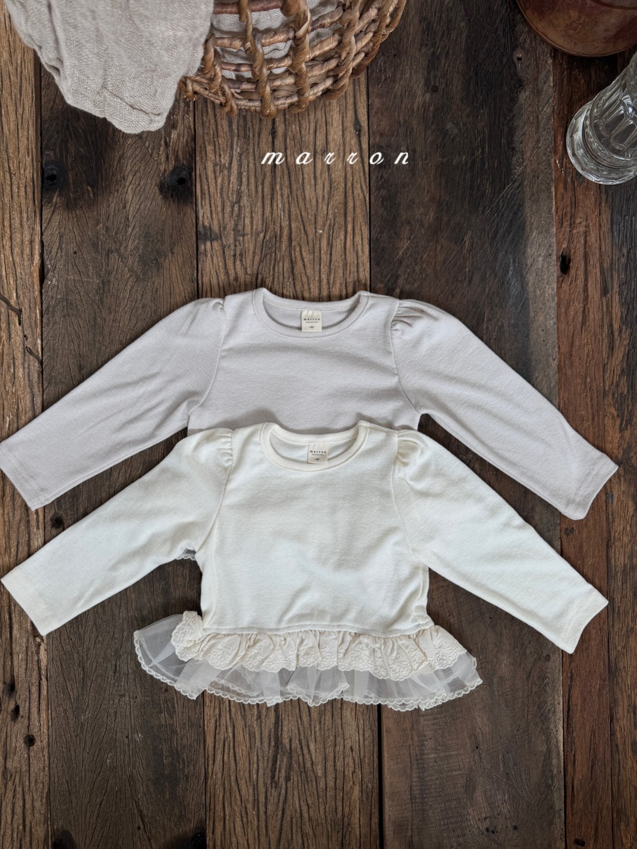 ［marron］Frill lace tops