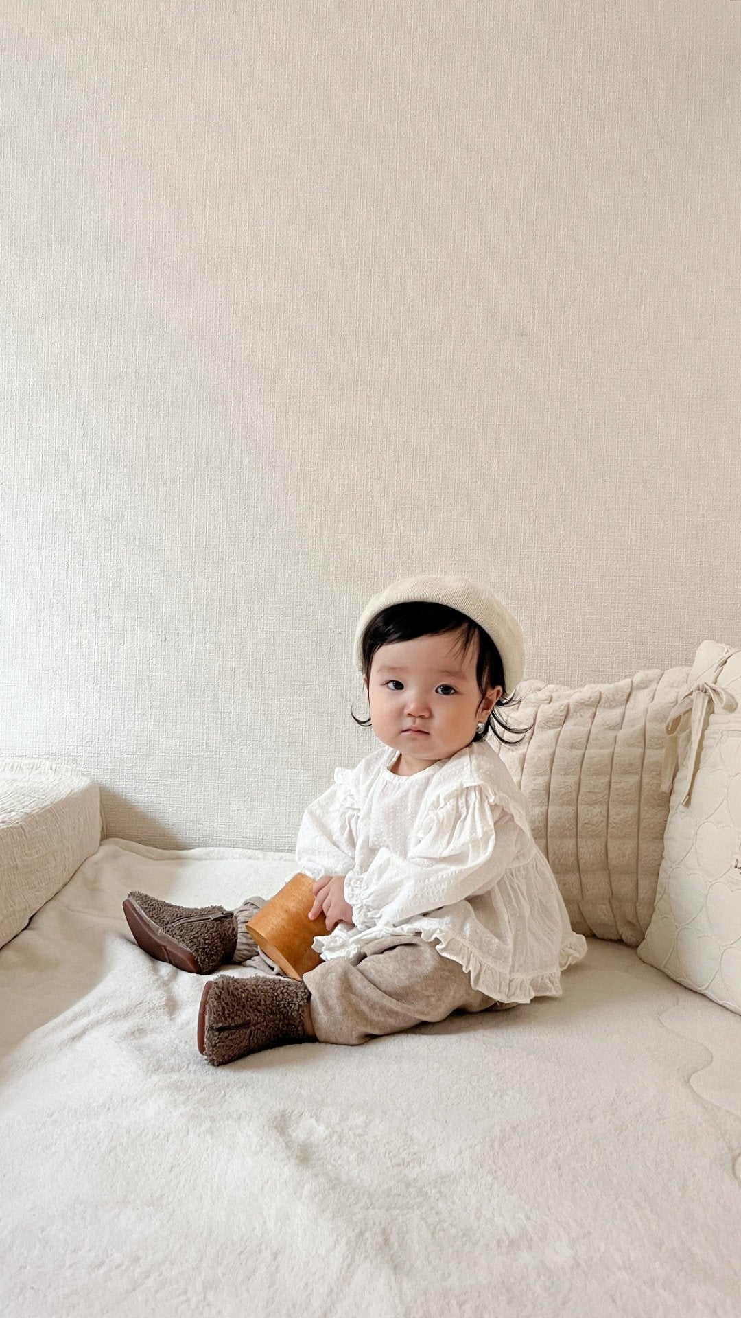 ［mimi market］Shoulder frill blouse