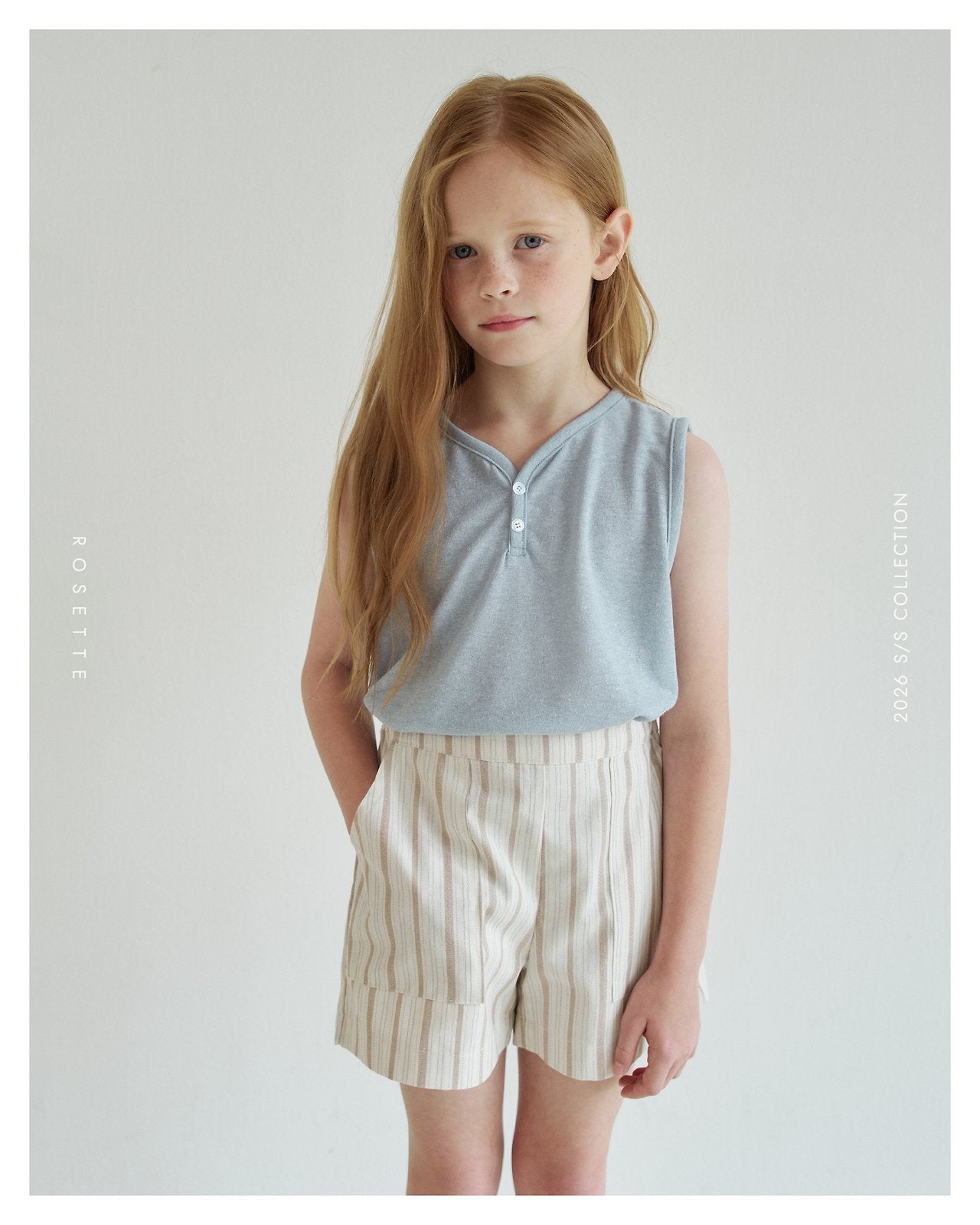 ［ROSETTE］Mare button sleeveless tops