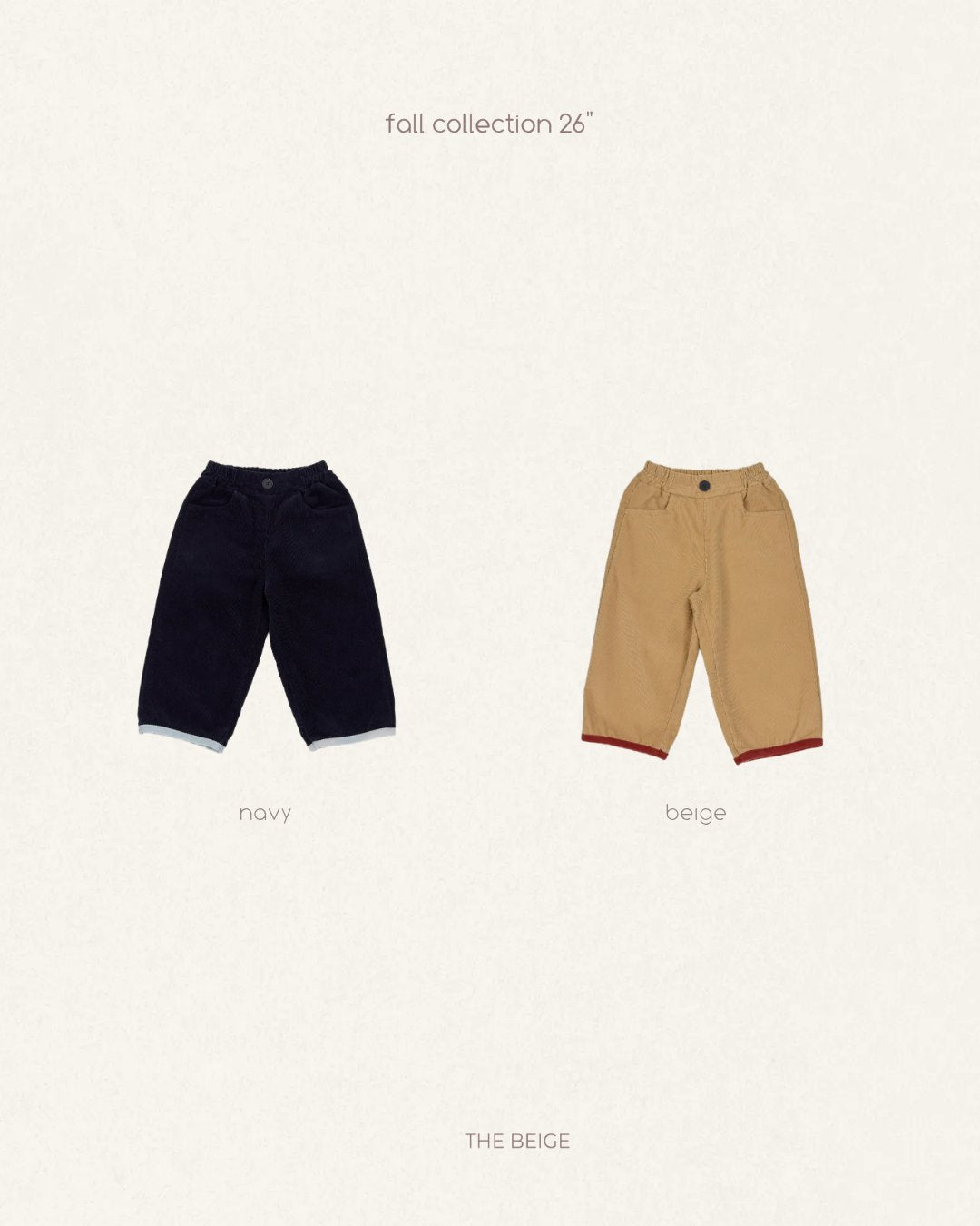 ［The beige］Corduroy Binding Pants