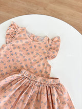 ［ohho］Madeleine flower wing blouse