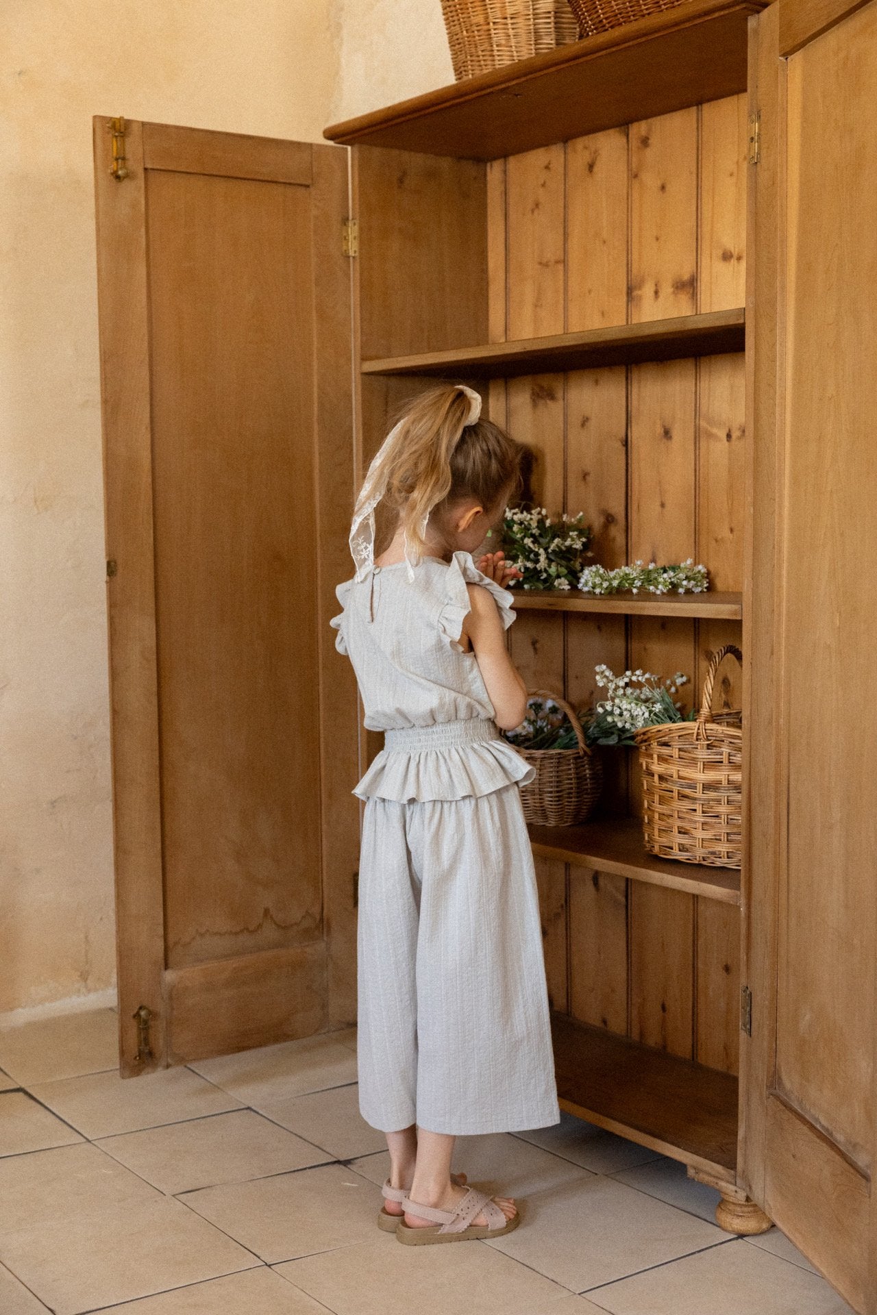 ［perrobebe］Mila frill Setup (gray)