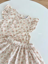 ［ohho］Madeleine flower wing blouse