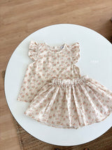 ［ohho］Madeleine flower wing blouse