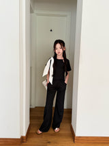 ［comma］Pleats slit tee