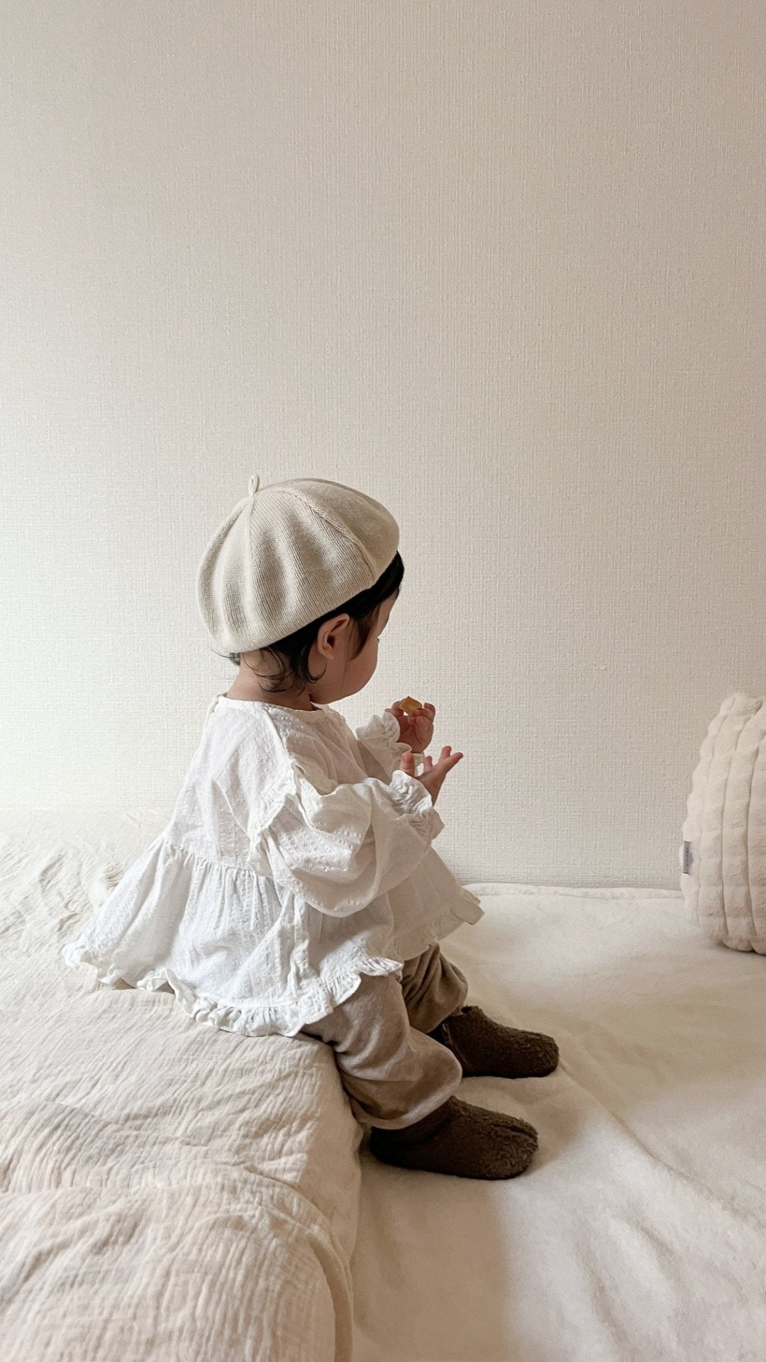 ［mimi market］Shoulder frill blouse