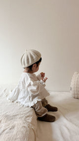 ［mimi market］Shoulder frill blouse
