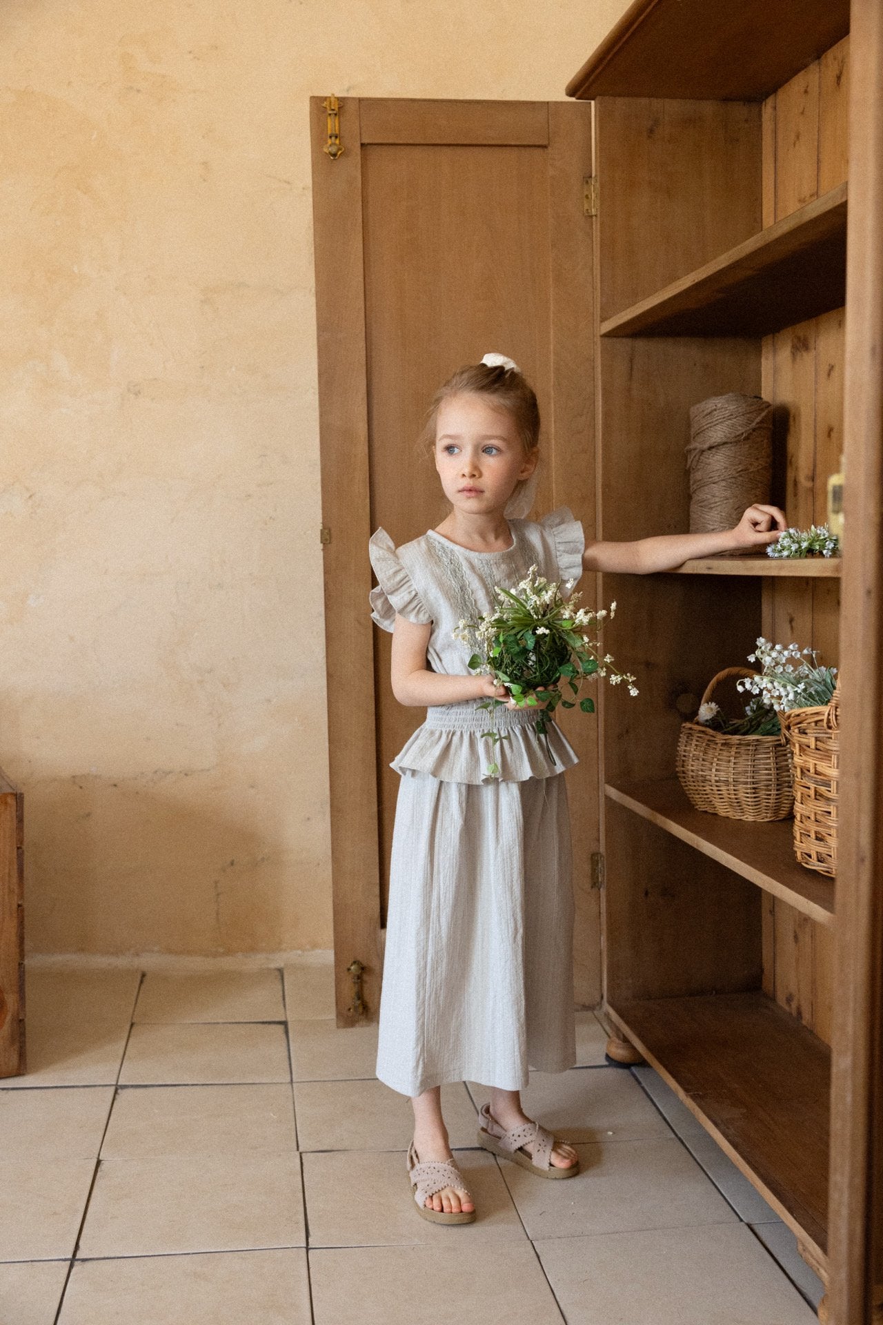 ［perrobebe］Mila frill Setup (gray)