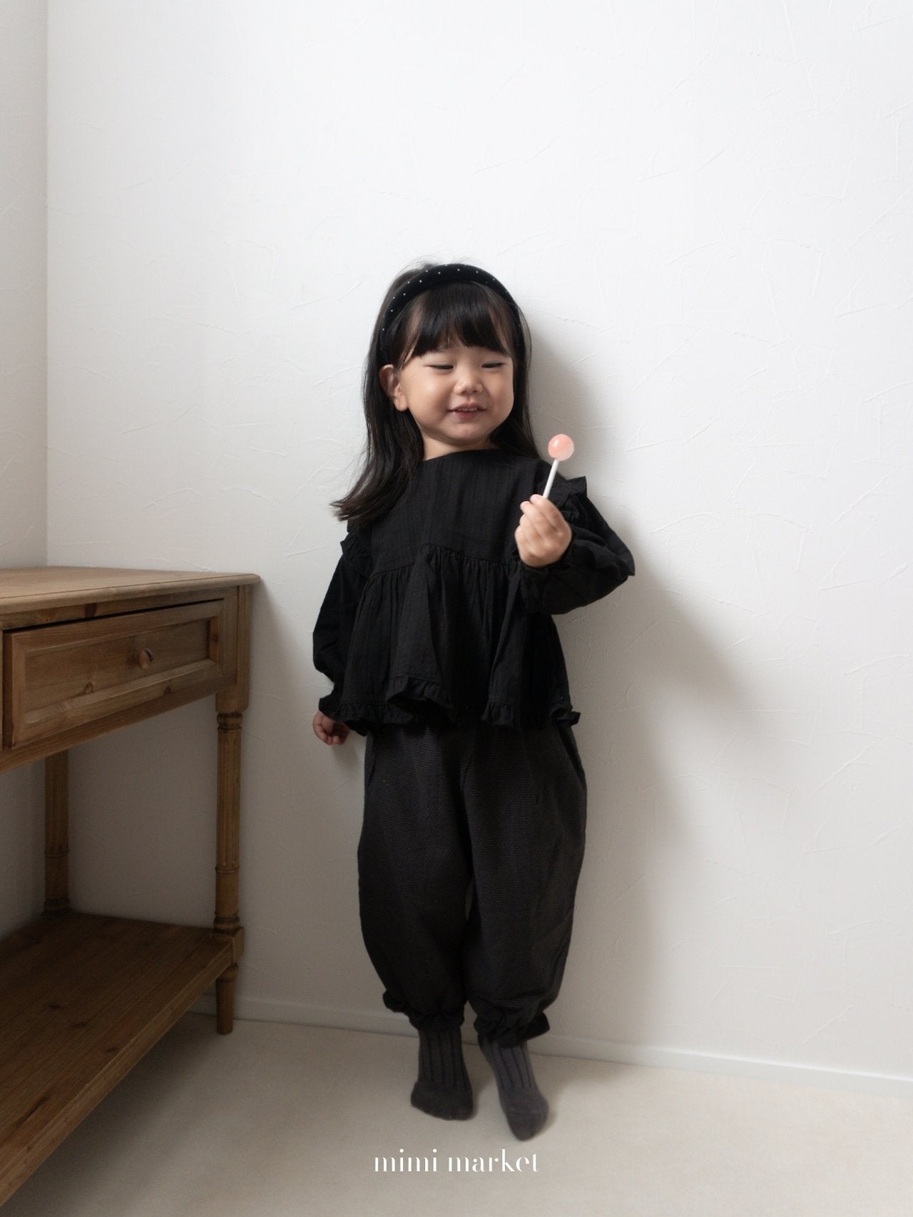 ［mimi market］Shoulder frill blouse