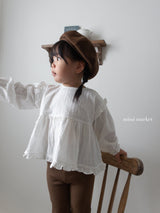 ［mimi market］Shoulder frill blouse